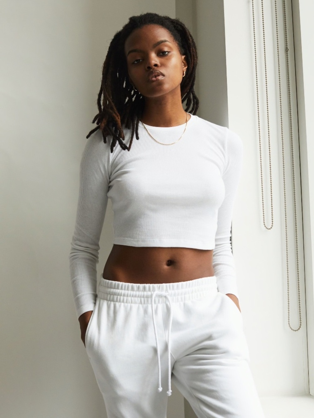 TNA Cropped Ribbed Longsleeve